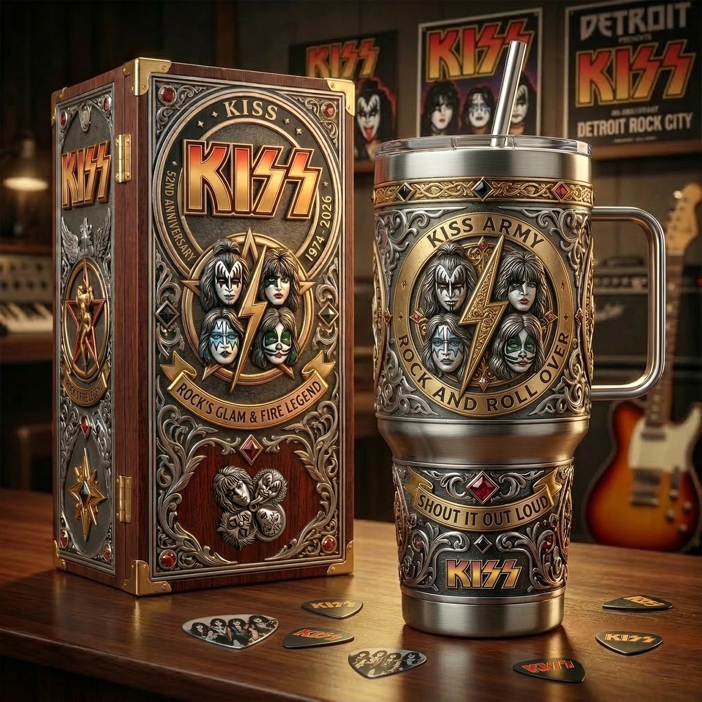 Kss Rock and Roll Insulated Tumbler 30oz , Kss Tumbler 40oz