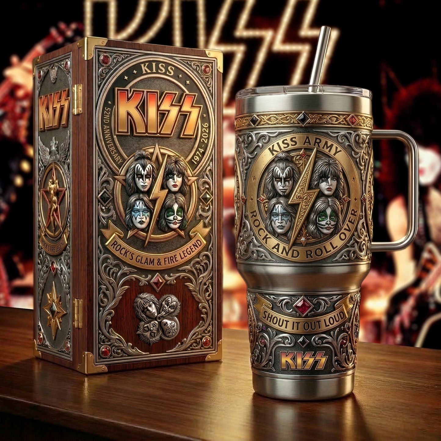 Kss Rock and Roll Insulated Tumbler 30oz , Kss Tumbler 40oz