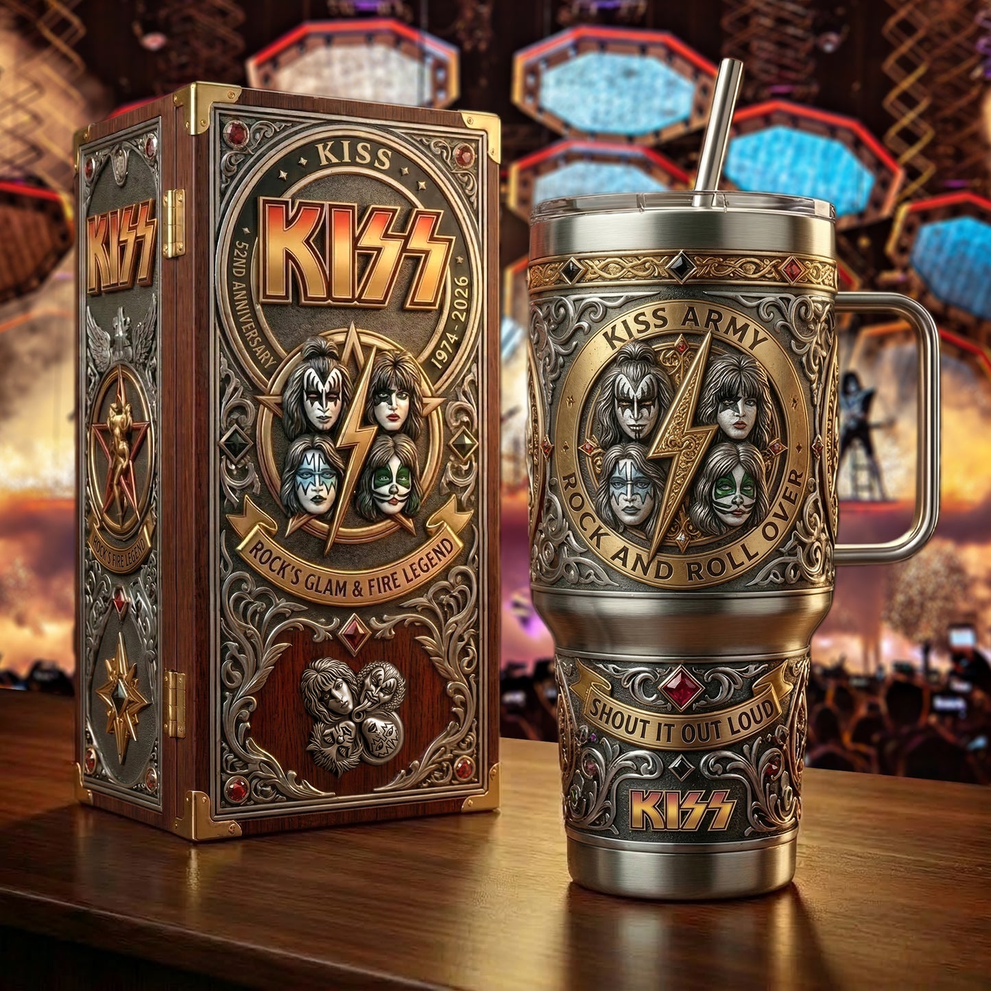 Kss Rock and Roll Insulated Tumbler 30oz , Kss Tumbler 40oz