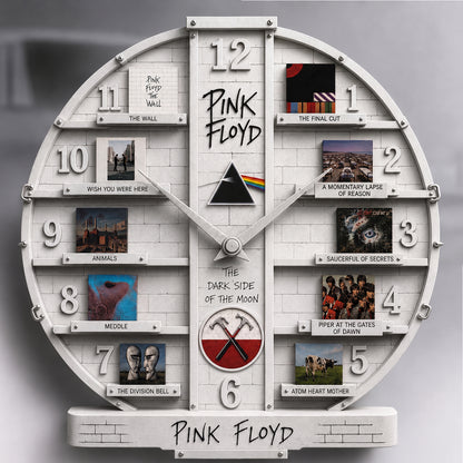 Pnk Flyd Albums Home Decorative 3D Visual Effect Acrylic Wall Clock