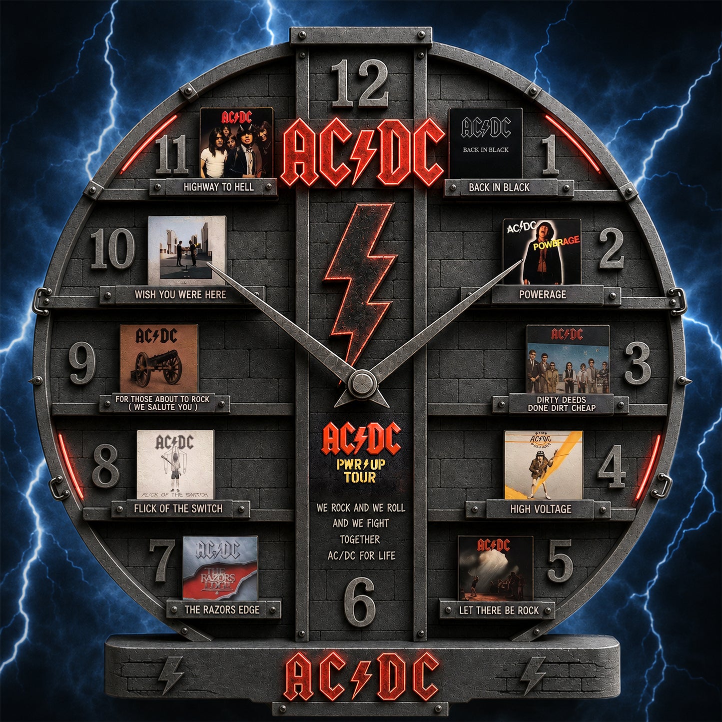 AC Albums Home Decorative 3D Visual Effect Acrylic Wall Clock V2