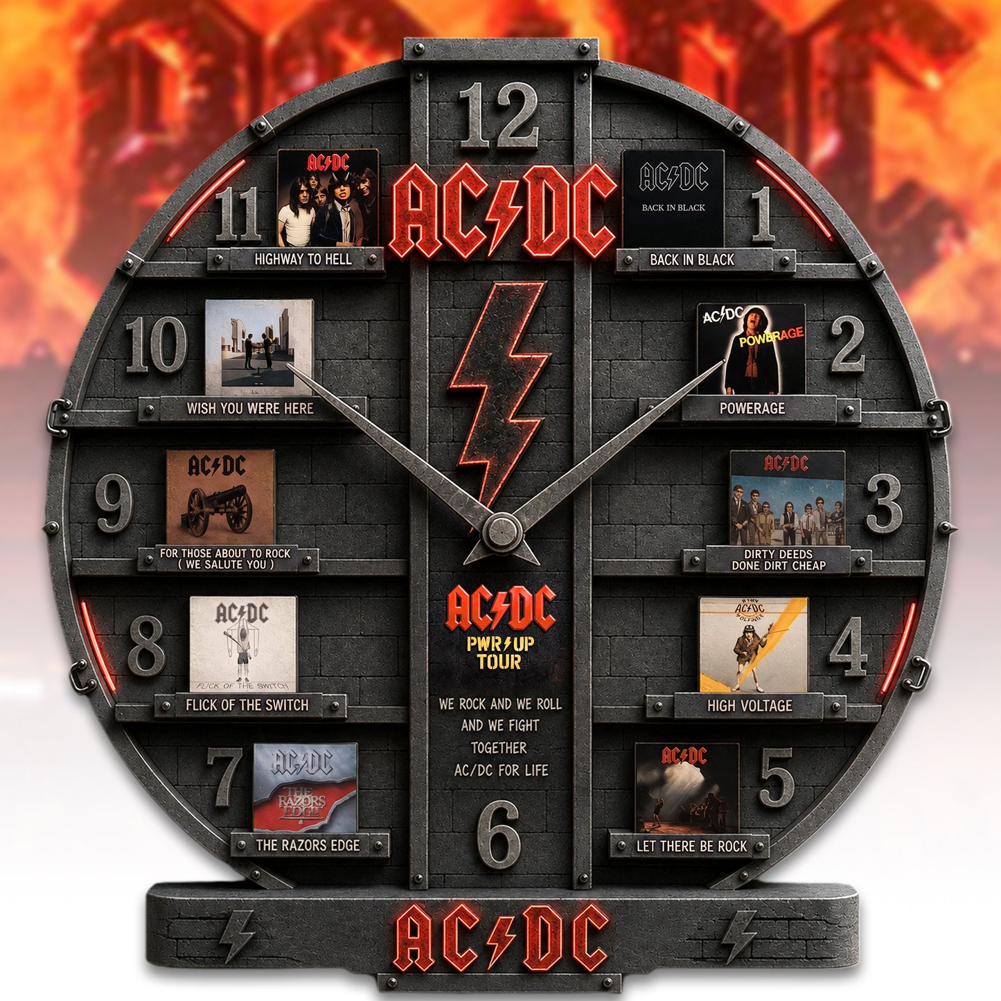AC Albums Home Decorative 3D Visual Effect Acrylic Wall Clock V2