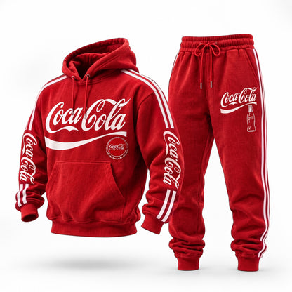 Cola Classic All Over Printed Hoodie And Sweatpants Set V3