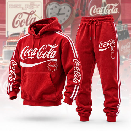 Cola Classic All Over Printed Hoodie And Sweatpants Set V3