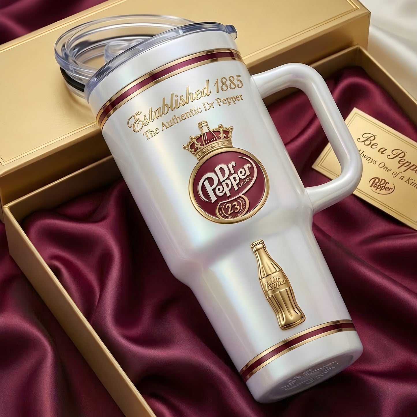 Dr Pepper EST. 1885 Insulated Tumbler 30oz V4, Dr Pepper Tumbler 40oz