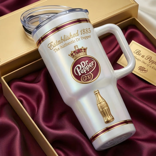Dr Pepper EST. 1885 Insulated Tumbler 30oz V4, Dr Pepper Tumbler 40oz