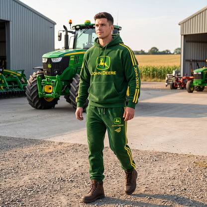 J.Deere Classic All Over Printed Hoodie And Sweatpants Set