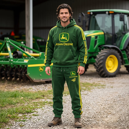 J.Deere Classic All Over Printed Hoodie And Sweatpants Set