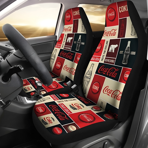 Cola Taste The Feeling Car Seat Covers Universal Fit - Set 2
