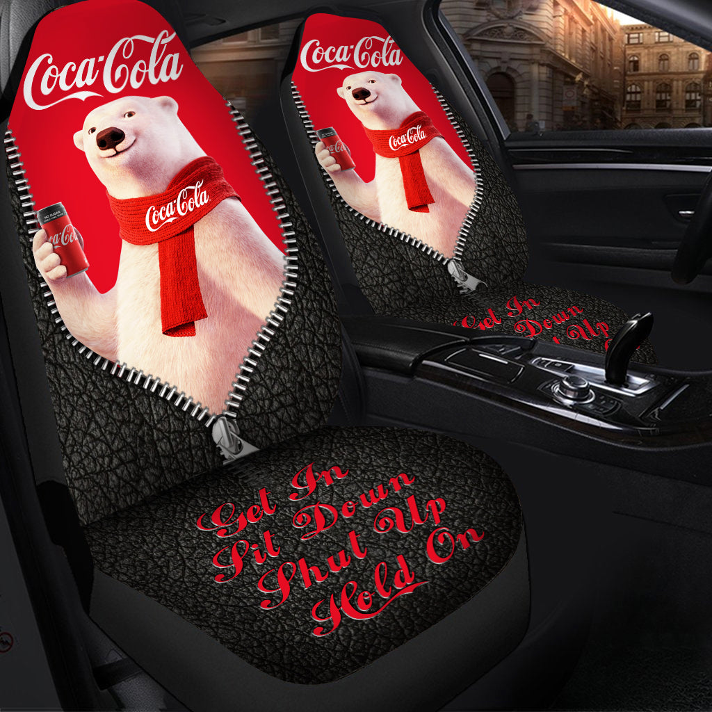 Cola Drinks Car Seat Covers Universal Fit - Set 2 V2
