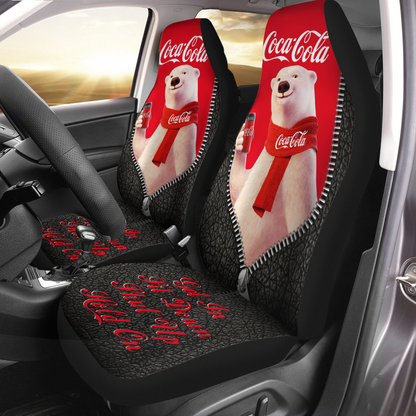 Cola Drinks Car Seat Covers Universal Fit - Set 2 V2
