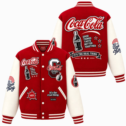 Cola It's The Real Thing Baseball Jacket