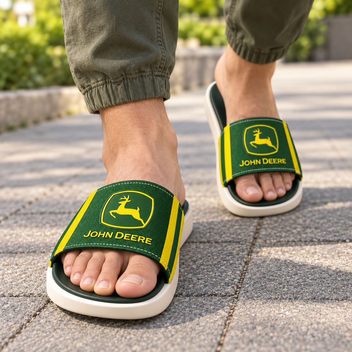 J.Deere Tractor Custom Leather Sandals