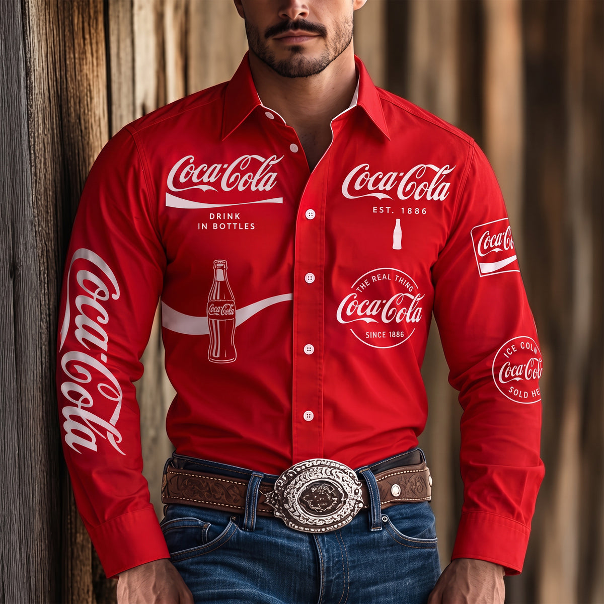 Cola Vintage Western Button-Up Shirt