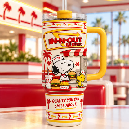 Snoopi And In-N-Out Burger Insulated Tumbler 30oz , In-N-Out Burger Tumbler 40oz