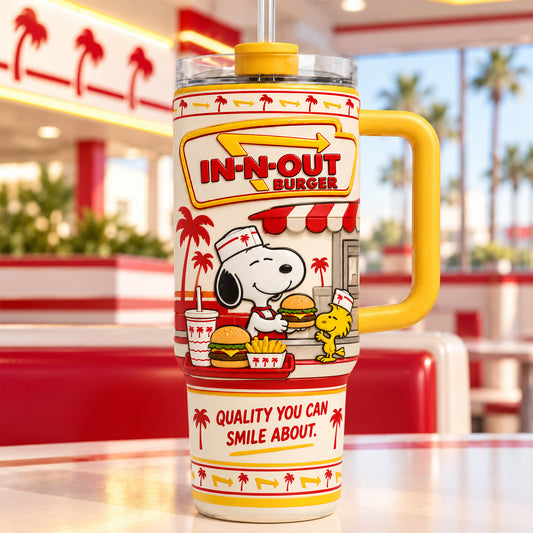 Snoopi And In-N-Out Burger Insulated Tumbler 30oz , In-N-Out Burger Tumbler 40oz