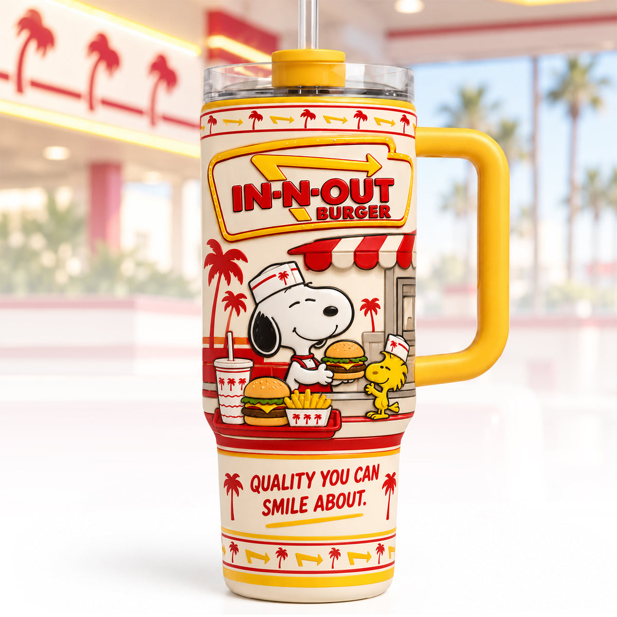 Snoopi And In-N-Out Burger Insulated Tumbler 30oz , In-N-Out Burger Tumbler 40oz