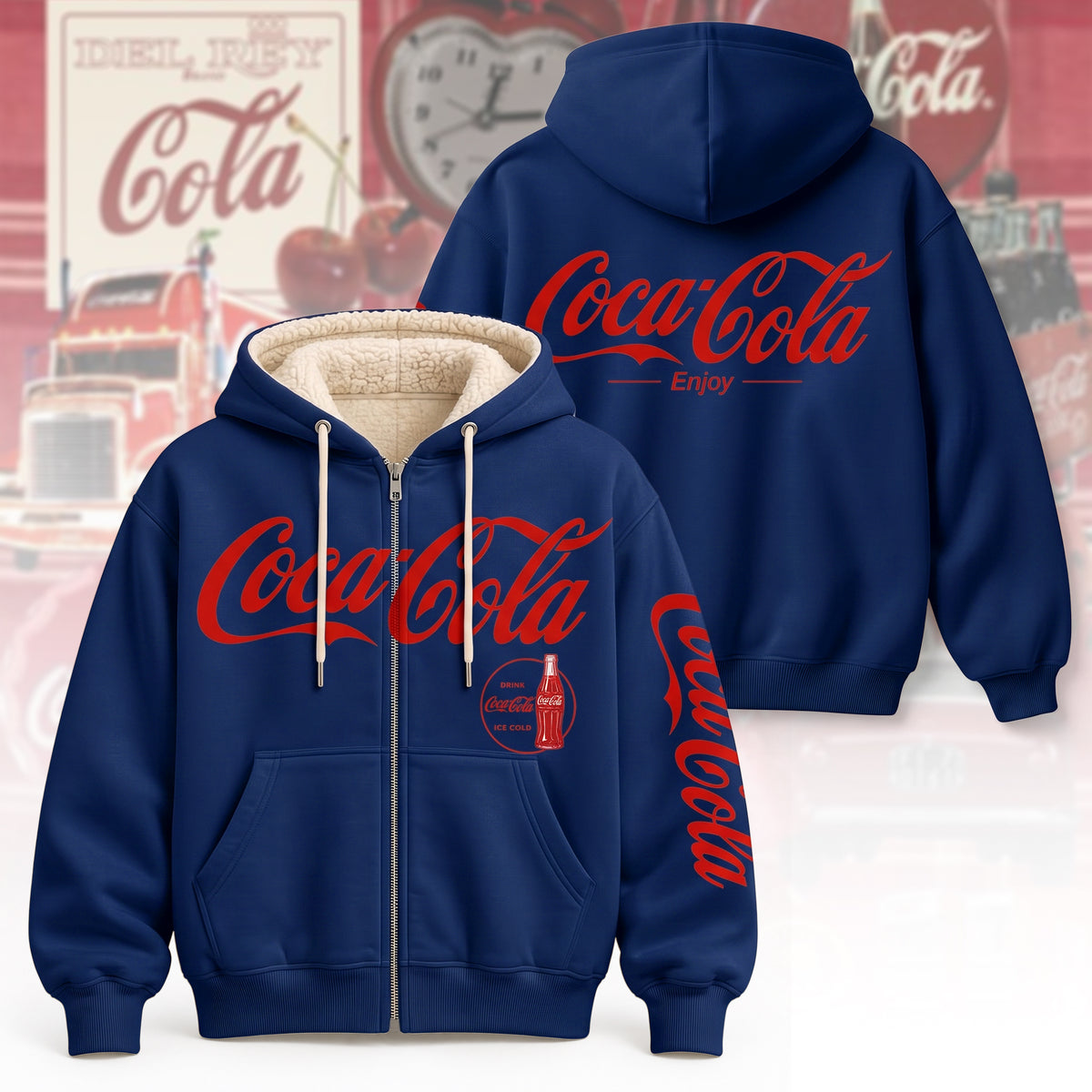 Cola Classic Zip Hoodie , Cola Zip Hoodie