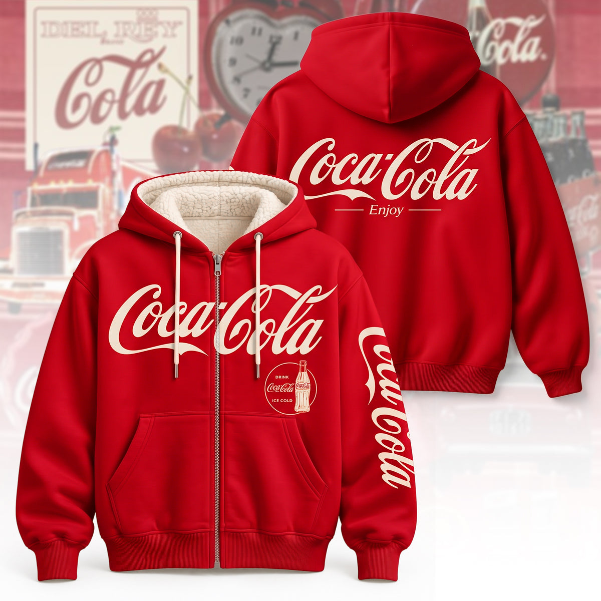 Cola Classic Zip Hoodie , Cola Zip Hoodie