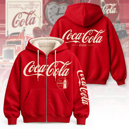 Cola Classic Zip Hoodie , Cola Zip Hoodie