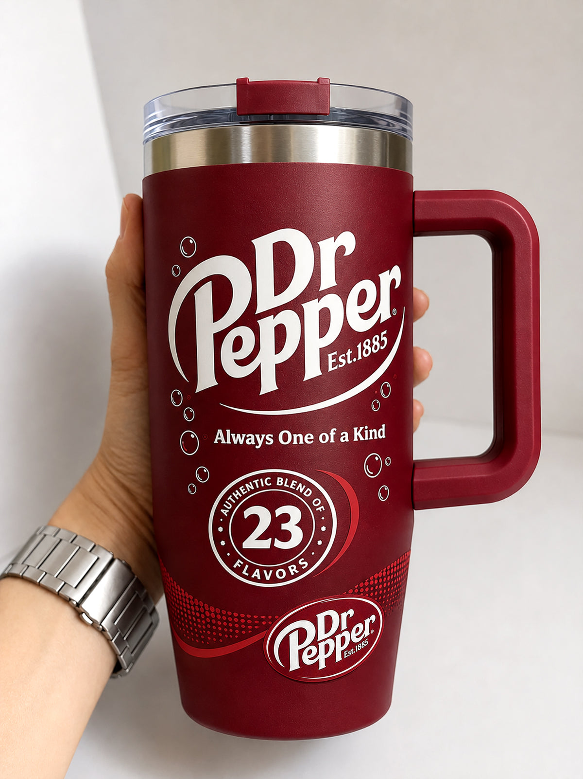 Dr Pepper Authentic Blend Of 23 Flavors Insulated Tumbler 30oz V10, Dr Pepper Tumbler 40oz