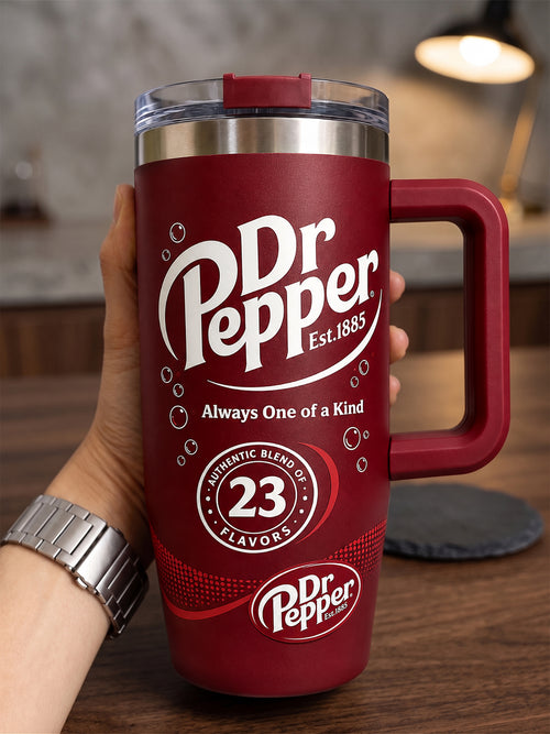 Dr Pepper Authentic Blend Of 23 Flavors Insulated Tumbler 30oz V10, Dr Pepper Tumbler 40oz