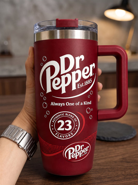 Dr Pepper Authentic Blend Of 23 Flavors Insulated Tumbler 30oz V10, Dr Pepper Tumbler 40oz