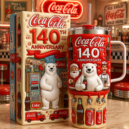 Cola 140th Anniversary Insulated Tumbler 30oz V23, Cola Tumbler 40oz