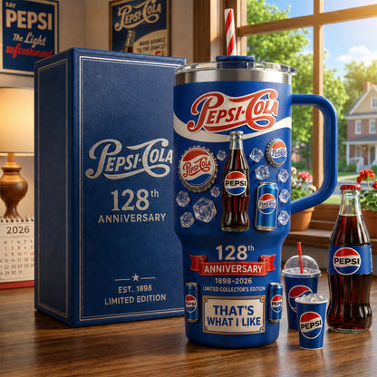 Pepsi 128TH Anniversary Insulated Tumbler 30oz, 40oz