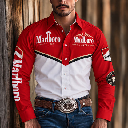Marlbor Country Vintage Western Button-Up Shirt