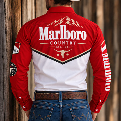Marlbor Country Vintage Western Button-Up Shirt