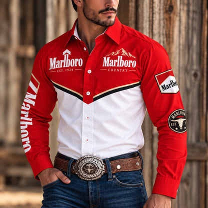 Marlbor Country Vintage Western Button-Up Shirt