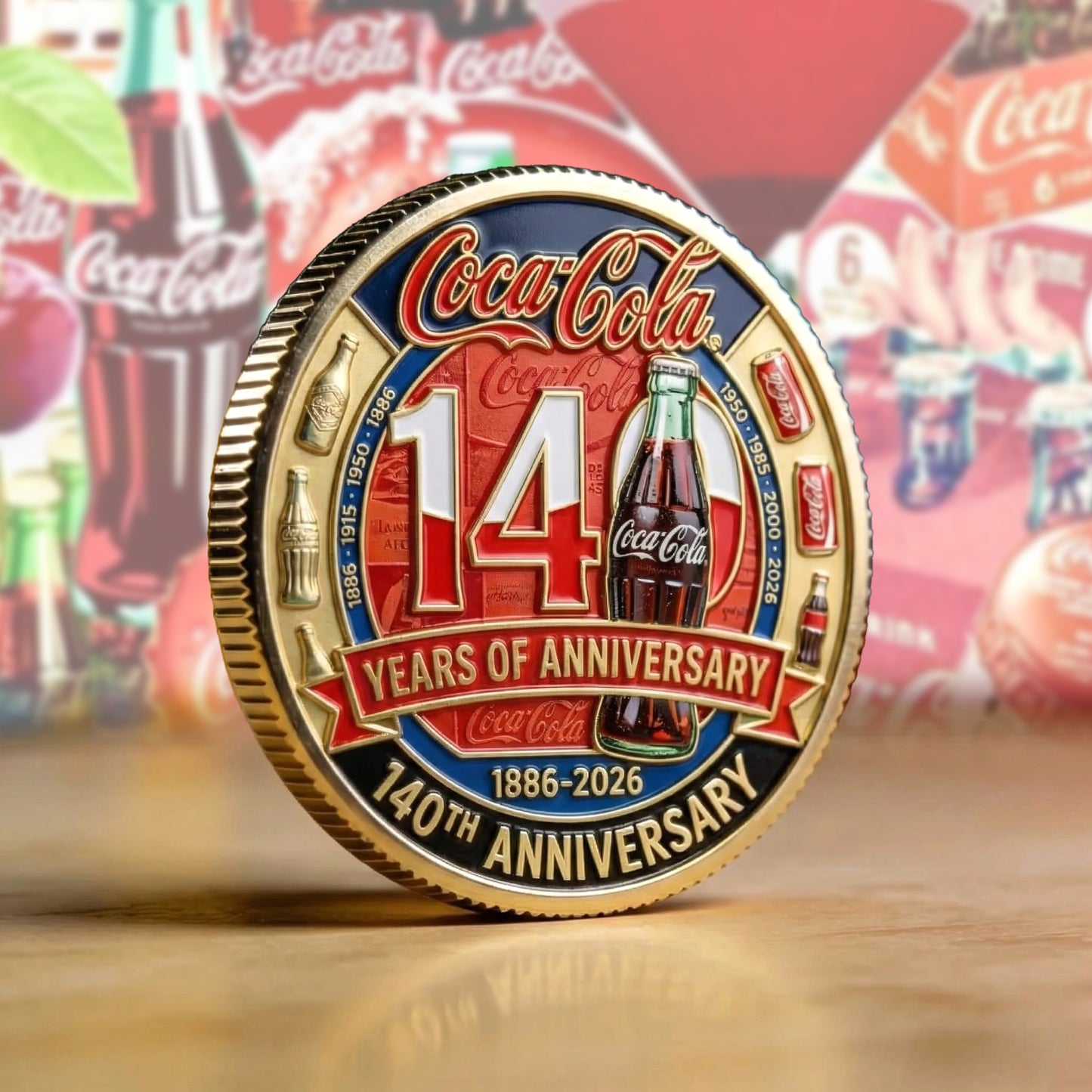 Cola 140TH Anniversary Commemorative Coin