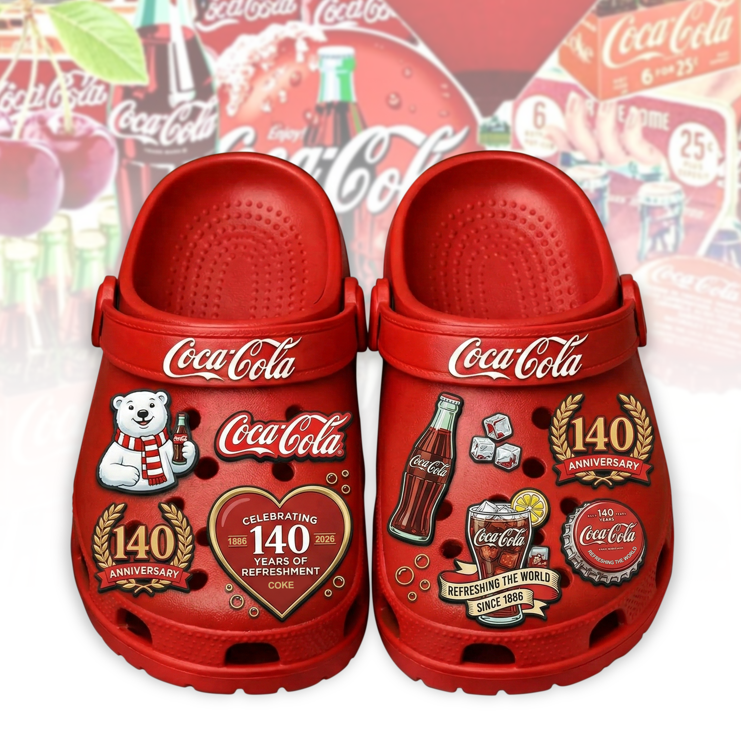 Cola 140th Anniversary 3D Clog