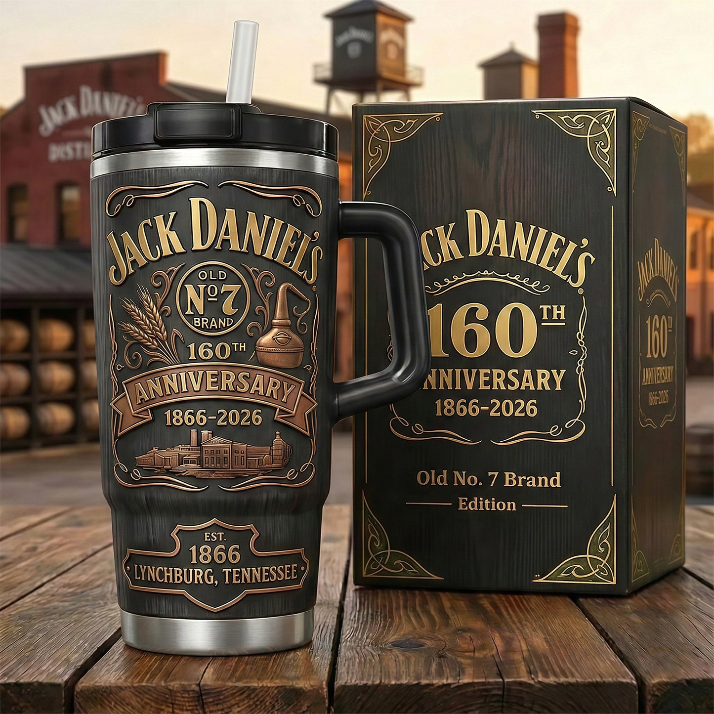 Jack Dani 160TH Anniversary Insulated Tumbler 30oz V6 , Jack Dani Tumbler 40oz