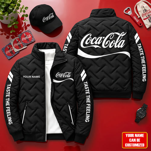 Personalized Cola Taste The Feeling Puffer Jacket