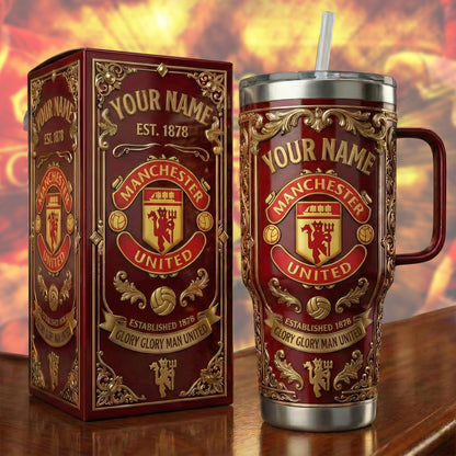 M.U FC 2026 Insulated Tumbler 30oz V2, M.U FC Premier League Tumbler 40oz