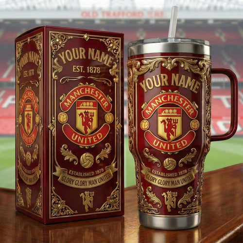 M.U FC 2026 Insulated Tumbler 30oz V2, M.U FC Premier League Tumbler 40oz