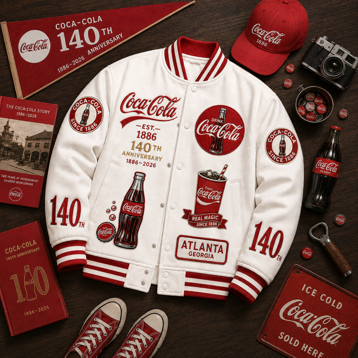 Cola 140th Anniversary Baseball Jacket V2