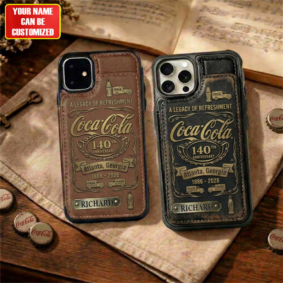 Cola 140TH Anniversary Edition - Personalized Cola Leather Phone Case ( 1886 - 2026 )