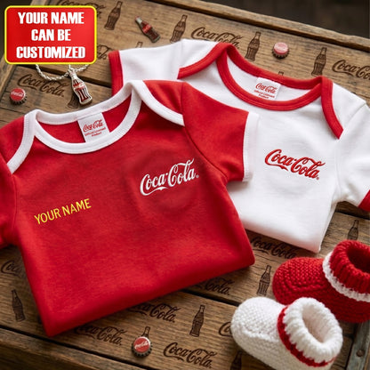 Customized Cola Drinks Baby Jersey , Baby Rib Bodysuit Sizes