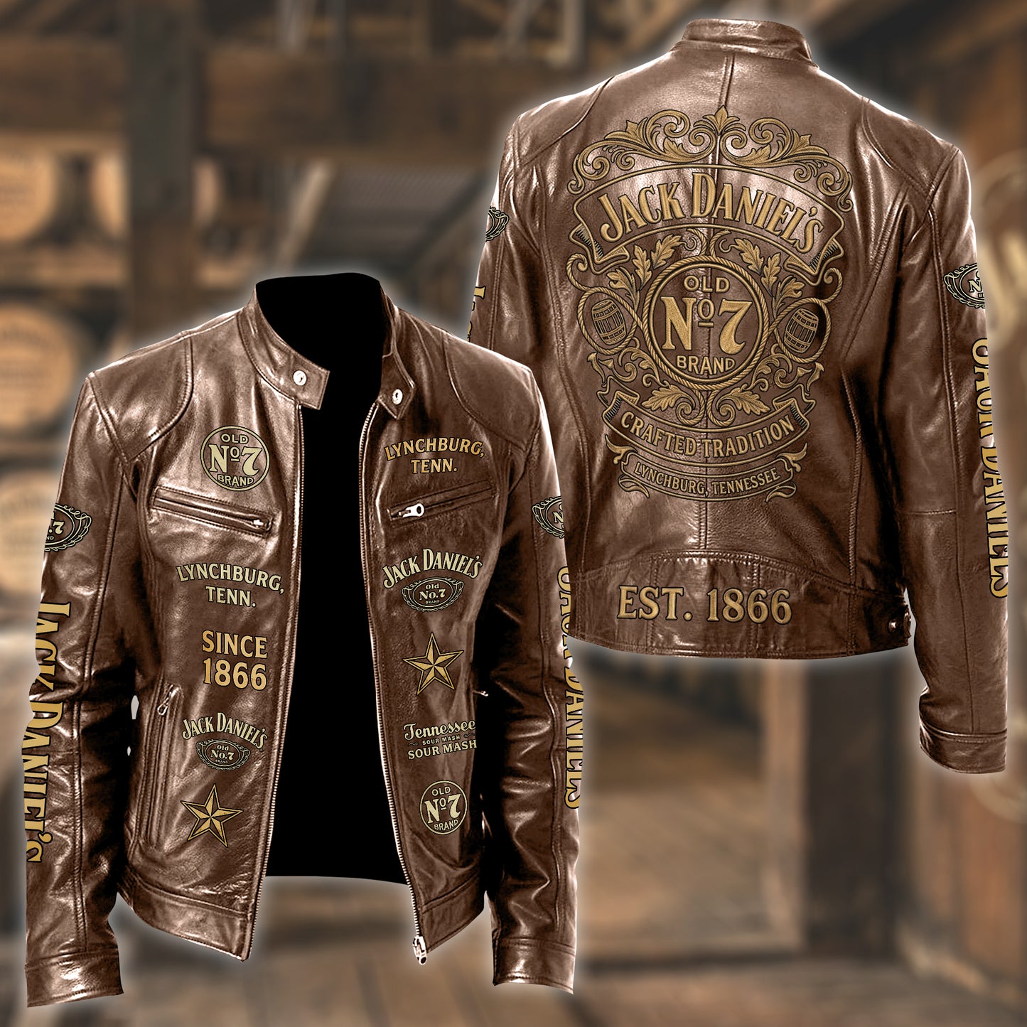 Jack Dani Old No.7 Brand Collar Leather Jacket V8