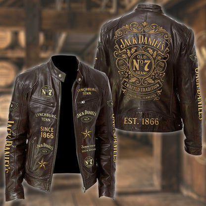 Jack Dani Old No.7 Brand Collar Leather Jacket V8