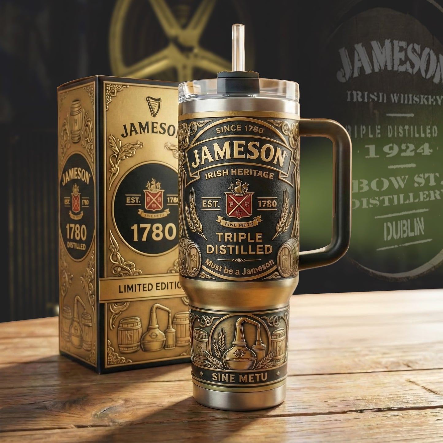 Jameson Ir EST. 1780 Insulated Tumbler 30oz , Jameson Ir Tumbler 40oz
