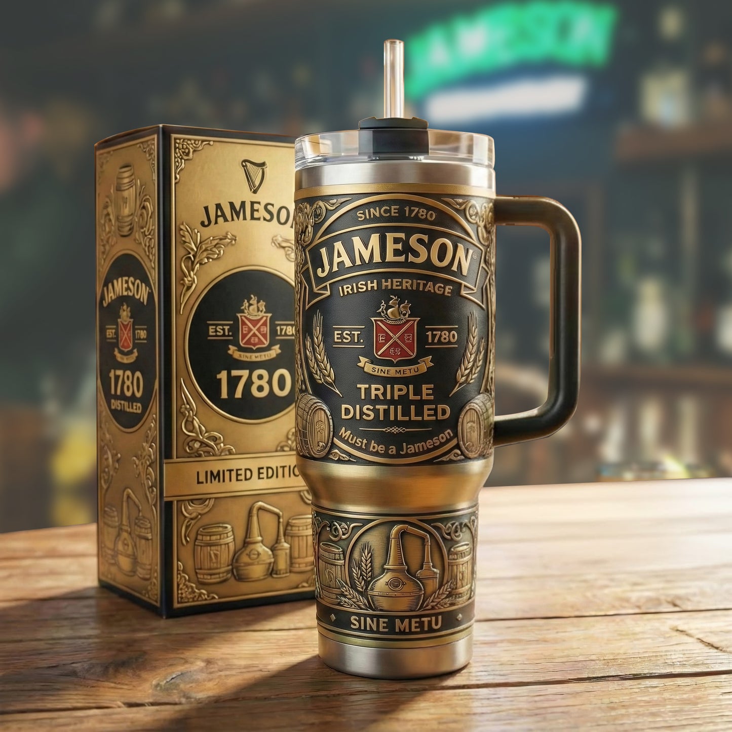 Jameson Ir EST. 1780 Insulated Tumbler 30oz , Jameson Ir Tumbler 40oz