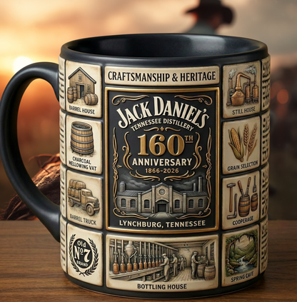 Jack Dani 160TH Anniversary Accent Mug , Cream Mug Gifts , Holiday Gifts