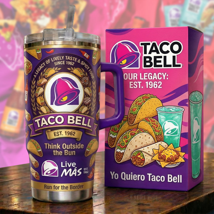 Taco Bll EST. 1962 Insulated Tumbler 30oz , Taco Bll Tumbler 40oz