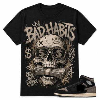 BAD HABITS Shirt To Match AJ 1 Mid, AJ 1 Mid Matching Shirt