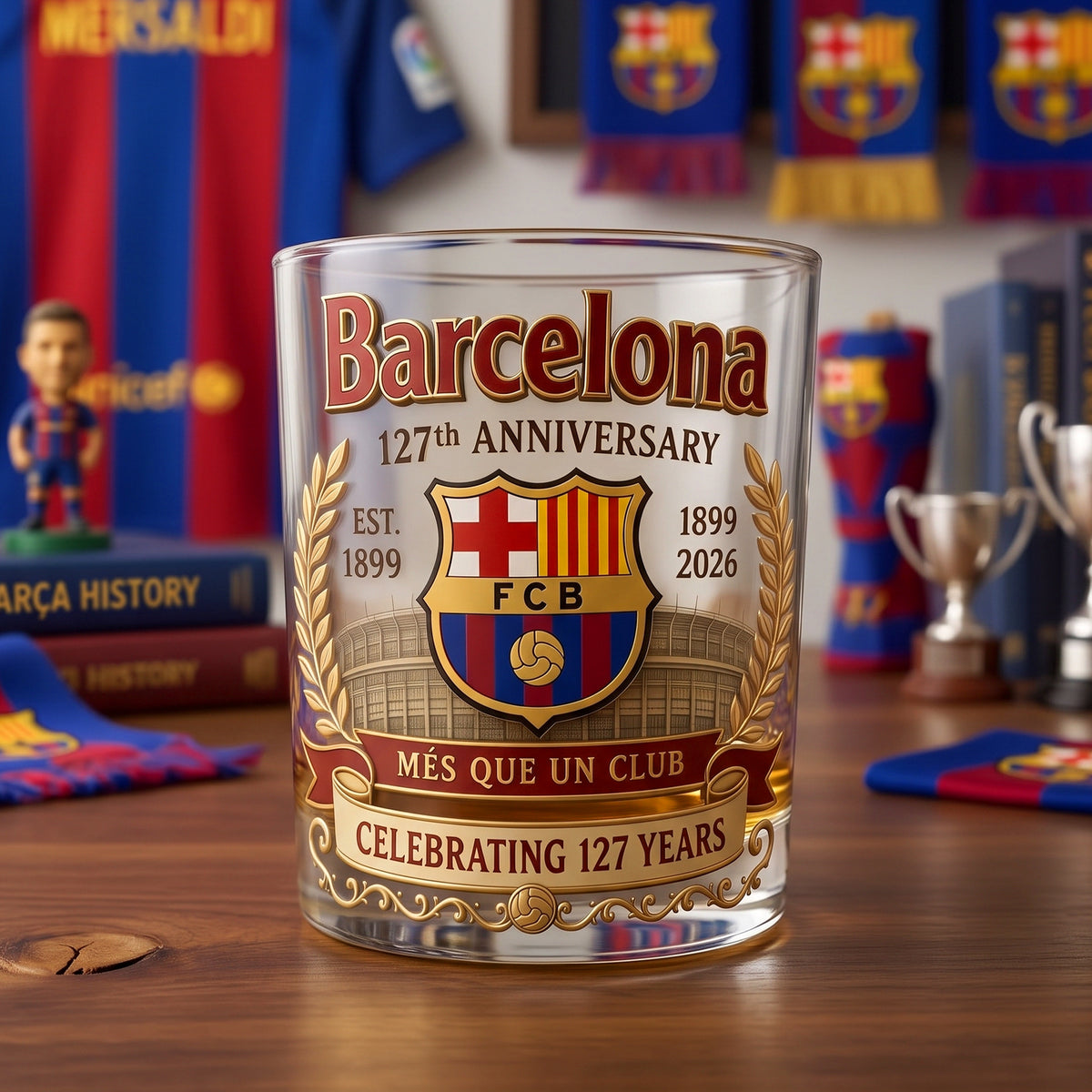 Barca 127TH Anniversary Glass V2 , Barca Glass