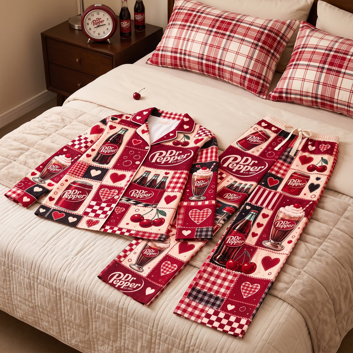 Dr Pepper EST. 1885 Pajama Set - Dr Pepper Gifts